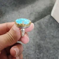 انگشتر فیروزه و نقره اصل