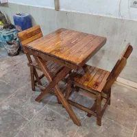 میز و صندلی دونفره مدل ثابت