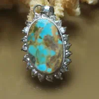 آویز فیروزه نقره زنانه|بدلیجات|بندرلنگه, |دیوار