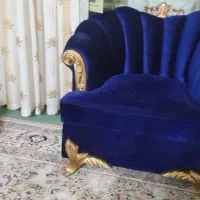 مبل آبی درباری|مبلمان خانگی و میز عسلی|نجف‌آباد, ویلاشهر|دیوار