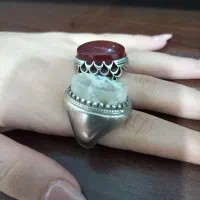 انگشتر عقیق یمانی و انگشتر شجر دریایی برفی کهنه|جواهرات|پاکدشت, پاکدشت (مامازند)|دیوار