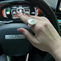 انگشتر نقره نجفی سکه دوریالی