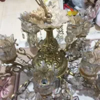 لوستر برنجی ۱۰ شاخه سنگین|لوستر و چراغ آویز|پاکدشت, پاکدشت (مامازند)|دیوار