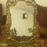 آیینه و شمعدان برنجی