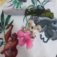 چاقو جیبی و اسپینر طلایی