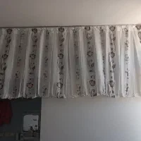 پرده حریر طرح دار با آستر زیر