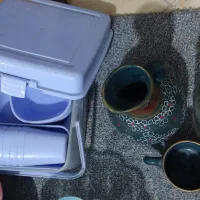 مقداری ظرف قابلمه کاری شیشه نشکن ارکوپال|ظروف سرو و پذیرایی|کرج, کوی گلها|دیوار