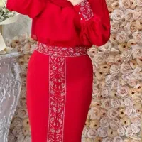 شومیز دامن سنگ دوزی شده
