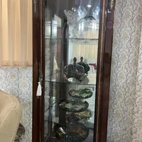 بوفه با چوب معرق تمیز بدون زدگی|بوفه، ویترین، کنسول|قم, انسجام|دیوار