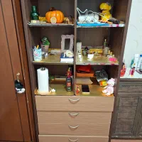 کتابخانه تمام MDF و ۲ عدد کمد تکی