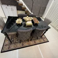 مبل ۸ نفره چستر به همراه میز عسلی، نهارخوری ۶ نفره