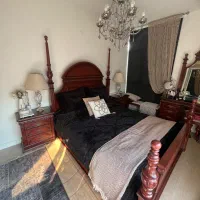 سرویس تخت چوبی و میز آرایش دو نفره|تخت و سرویس خواب|تهران, سازمان برنامه شمالی|دیوار