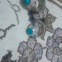 2 عدد انگشتر فیروزه اصل باهم 30 گرم هستن