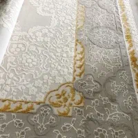 فرش پرستیژ ترکیه از نخ ۱۰۰٪ اکریلیک و دور طلا کوب
