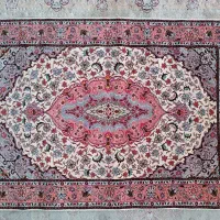 فرش دستباف تبریز ذرع‌ونیم گل ابریشم