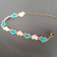 دستبند دستباف با متریال ژاپنی