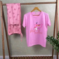 ست دو تیکه پلنگ صورتی