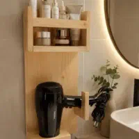 استند دیواری سشوار و شانه