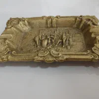 زیر سیگاری برنجی کارشده اروپایی سنگین|کلکسیون اشیاء عتیقه|مشکیندشت, |دیوار