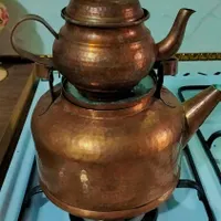 کتری قوری مسی قدیمی|کلکسیون اشیاء عتیقه|خرم‌آباد, |دیوار