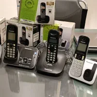 تلفن بی سیم پاناسونیک مشکی سالم درحد