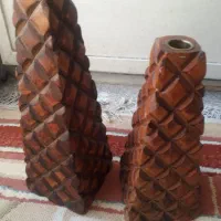 جفت جا شمعی چوبی وزیبا،ست تراش،فقط ۱،۴۰۰ت