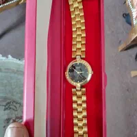 ساعت اوماکس اصل نگین دار طلایی