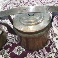 کتری ذغالی و دیگچه مسی دستساز قدیمی پنجاه ساله|صنایع دستی و سایر لوازم تزئینی|شریفآباد, |دیوار