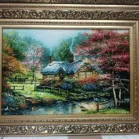 تابلو فرش چله ابریشم منظره/فروشگاه ماندگار اقساطی