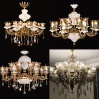 لوستر16 شعله ی برنز خالص سنگین