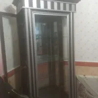 بوفه چوبی در حد نو|بوفه، ویترین، کنسول|آذرشهر, |دیوار