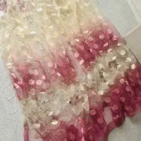 پرده حریر طرح دار
