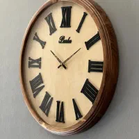 ساعت دیواری چوبی کد ۶۵۱۰ اعداد مشکی ۳سایز