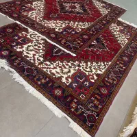 فرش دستباف (بساک)جفت نقشه هریس درحد نو|فرش|مشکین‌دشت, |دیوار