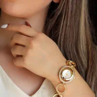 ساعت والار نگین دار استیل و طلایی|ساعت|اصفهان, احمدآباد|دیوار
