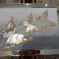 تابلو آینه سه پروانه کاملا برجسته