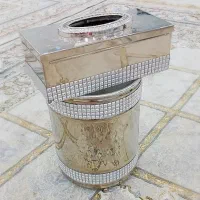 ست جای دستمال کاغذی وسطل