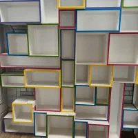 دکور - کتابخانه|کتابخانه، شلف، قفسههای دیواری|خمینیشهر, |دیوار