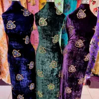 مخمل ابریشم منجوق دوزی