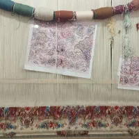 فرش نیمه کاره خالچه علیا|فرش|تبریز, |دیوار