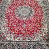 فرش کاشان برند قالی سلیمان لاکی کرم گردویی دست دوم