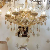 لوستر تمام برنجی ۱۶ شعله کاملا نو