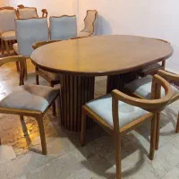 غذاخوری 6نفره چوب راش|میز و صندلی غذاخوری|خوی, |دیوار