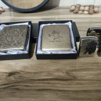 فندک سنگی اصل و جاسیکاری فلزی طرح دار