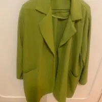 مانتو سبز کاهویی کتی کرپ نو سایز ۳۸ تا ۴۲