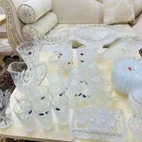 جامیوه ایی بلور و ۱۲ کاسه و بشقاب و اجیل خوری بزرگ