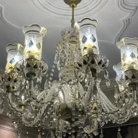 لوستر کریستال چک و آب طلا