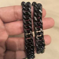 ست گردنبند و دستبند استیل مردانه