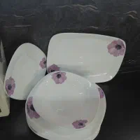 سرویس بشقاب  آرکوپال و سینی چوبی