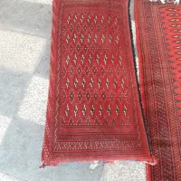 یک جفت پشتی ترکمنی ویک قالیچه ترکمنی اصل در حد نو